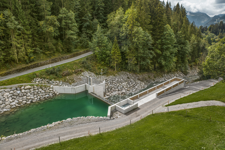 Die Wasserfassung des Wasserkraftwerks Turbach © BKW